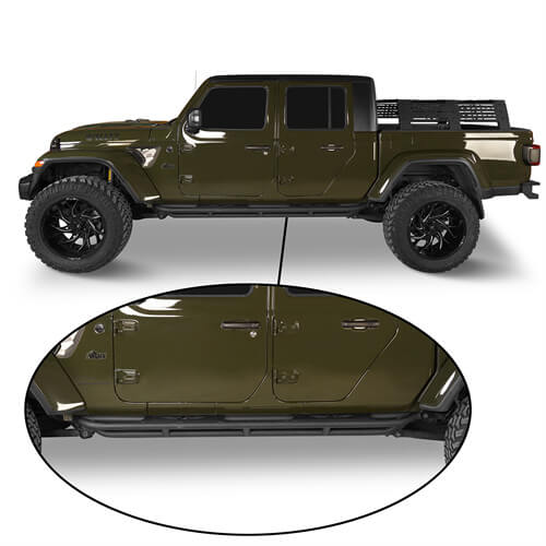 HookeRoad Jeep Gladiator Side Steps Star Tubular Running Bards for 2020-2023 Jeep Gladiator b7002s 3