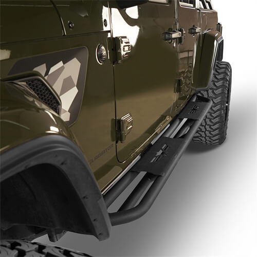 HookeRoad Jeep Gladiator Side Steps Star Tubular Running Bards for 2020-2023 Jeep Gladiator b7002s 5