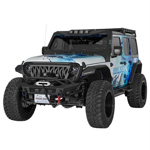 Load image into Gallery viewer, Hooke Road 2018-2025 Jeep Stubby Front Bumper for Wrangler JL &amp; Gladiator JT b3089 3

