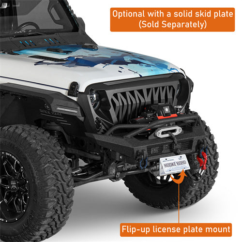 Load image into Gallery viewer, Hooke Road 2018-2025 Jeep Stubby Front Bumper for Wrangler JL &amp; Gladiator JT b3089 7
