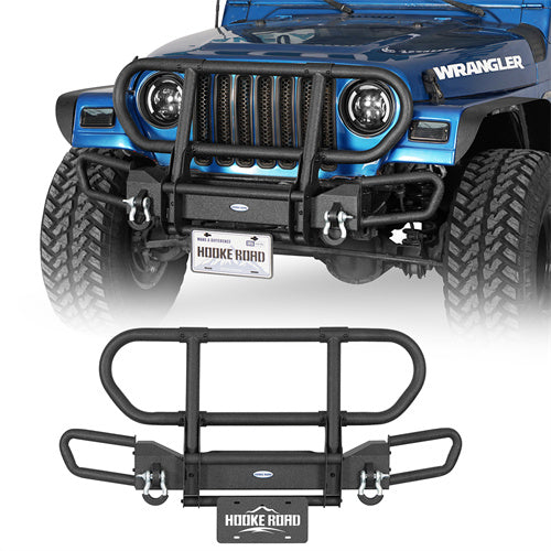 Hooke Road Jeep TJ YJ Front Bumper Brush Grille Guard b1068s 1