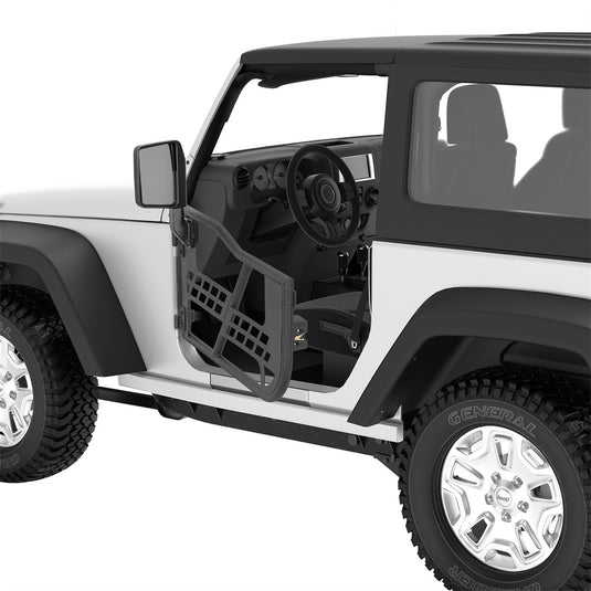 Hooke Road 2-Door Jeep Wrangler JK JKU Tube Doors with Rubber Pads b2016a 3