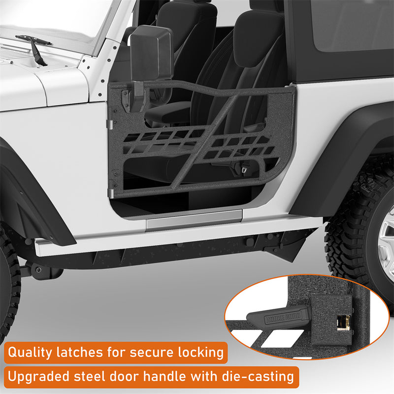Load image into Gallery viewer, Hooke Road 2-Door Jeep Wrangler JK JKU Tube Doors with Rubber Pads b2016a 7
