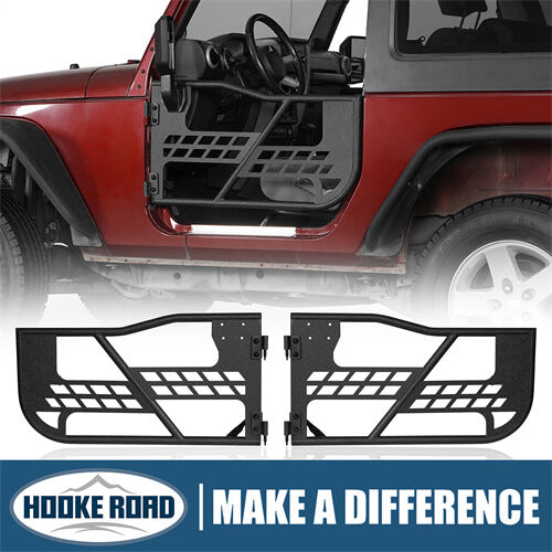 Load image into Gallery viewer, HookeRoad Jeep 2 Door Tube Doors Off Road Tubular doors for 2007-2018 Jeep Wrangler JK JKU b2016a 1
