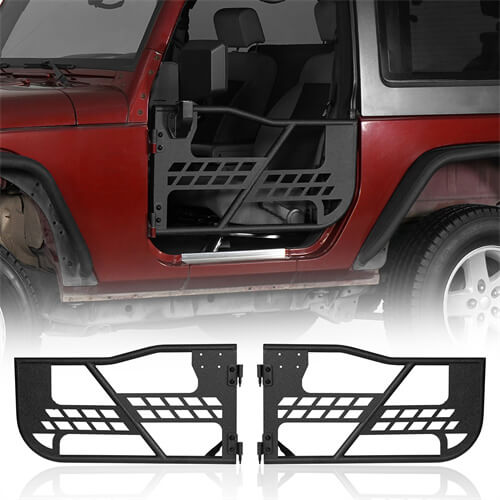 Load image into Gallery viewer, HookeRoad Jeep 2 Door Tube Doors Off Road Tubular doors for 2007-2018 Jeep Wrangler JK JKU b2016a 2
