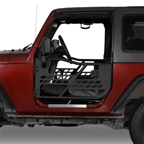 HookeRoad Jeep 2 Door Tube Doors Off Road Tubular doors for 2007-2018 Jeep Wrangler JK JKU b2016a 4