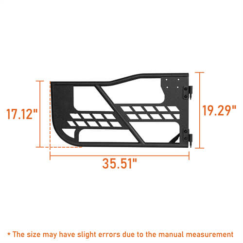 Load image into Gallery viewer, HookeRoad Jeep 2 Door Tube Doors Off Road Tubular doors for 2007-2018 Jeep Wrangler JK JKU b2016a 8
