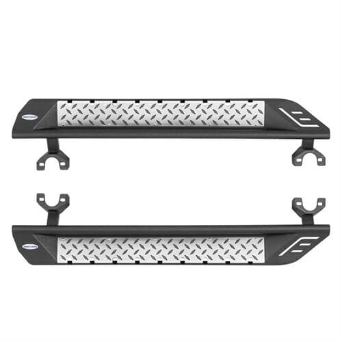 Wheel To Wheel Running Boards Side Step Bars For 2007-2018 Jeep Wrangler JK 2-Door - Hooke Road b2083s 16