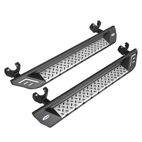 Wheel To Wheel Running Boards Side Step Bars For 2007-2018 Jeep Wrangler JK 2-Door - Hooke Road b2083s 19