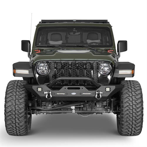 Load image into Gallery viewer, Hooke Road Wide Flat Front Fender Flares 4x4 Wheel Parts For 2018-2023 Jeep Wrangler JL &amp; Gladiator JT  b7015s 3
