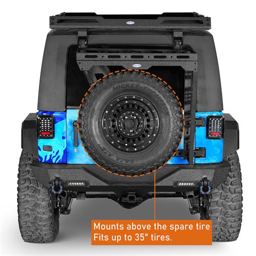 Load image into Gallery viewer, 2007-2018 Jeep Wrangler JK Rear Cargo Basket Rack 4x4 Jeep Parts - Hooke Road b2098s 13
