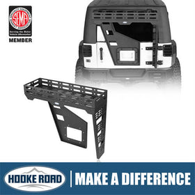 2007-2018 Jeep Wrangler JK Rear Cargo Basket Rack 4x4 Jeep Parts - Hooke Road b2098s 1