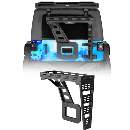 Load image into Gallery viewer, 2007-2018 Jeep Wrangler JK Rear Cargo Basket Rack 4x4 Jeep Parts - Hooke Road b2098s 1
