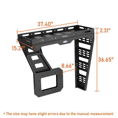 Load image into Gallery viewer, 2007-2018 Jeep Wrangler JK Rear Cargo Basket Rack 4x4 Jeep Parts - Hooke Road b2098s 9
