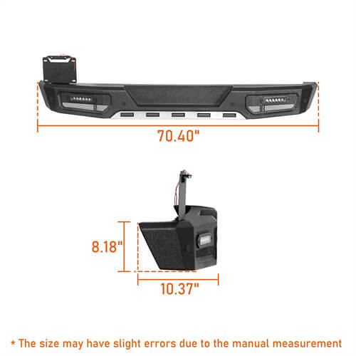 2018-2024 Jeep Wrangler JL Rear Bumper Aftermarket Bumper 4x4 Parts - Hooke Road b3066 15