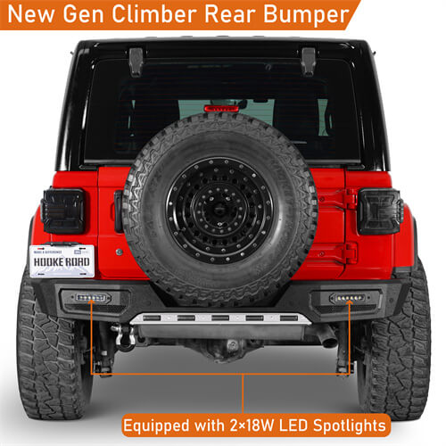 2018-2024 Jeep Wrangler JL Rear Bumper Aftermarket Bumper 4x4 Parts - Hooke Road b3066 7