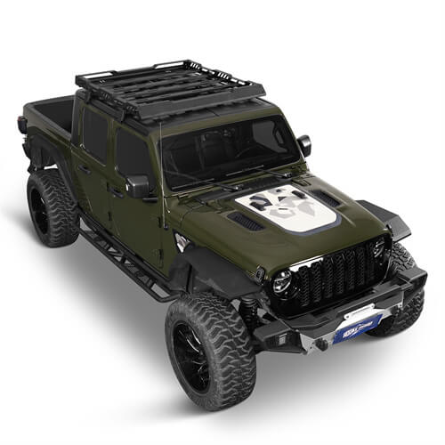 HR Hard Top Roof Rack Cargo for 18-23 Jeep Wrangler JL 4 Door & Gladiator JT-  Hooke Road b3035s 11