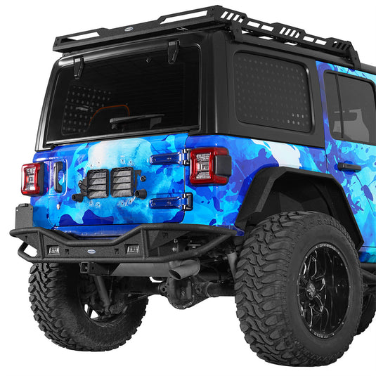 Hooke Road 2018-2026 Jeep Wrangler JL Rear Bumper w/ Hitch Receiver b3099 2