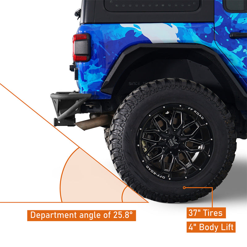 Load image into Gallery viewer, Hooke Road 2018-2026 Jeep Wrangler JL Rear Bumper w/ Hitch Receiver b3099 6
