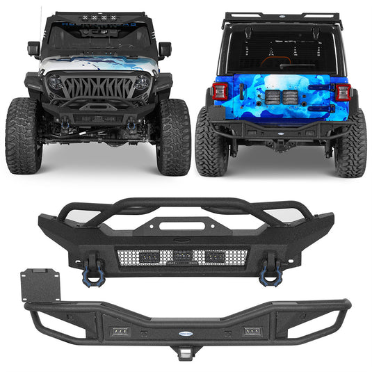 2018-2026 Jeep JL Tube Front & Rear Bumper Combo - Hooke Road