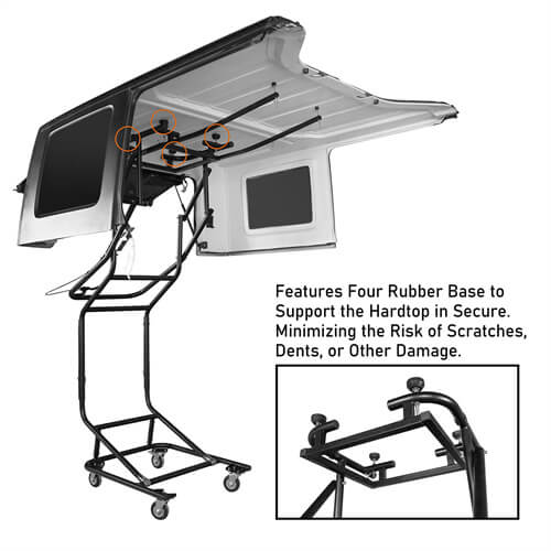 Hooke Road Hardtop Removal Lift Cart for Jeep Wrangler TJ & JK & JL & Ford Bronco 4-Door M10060 10