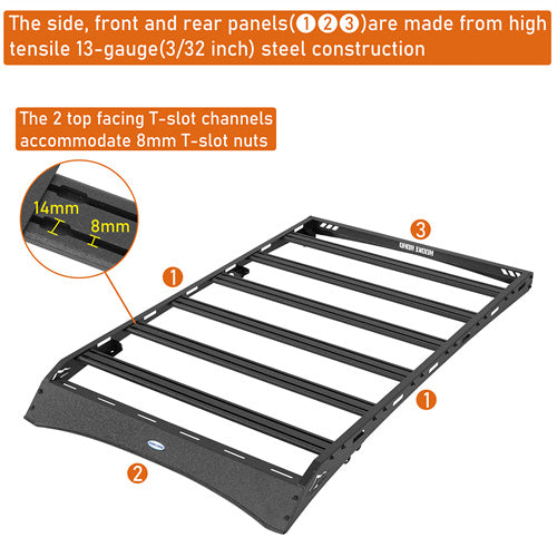Hooke Road Lightweight Aluminum Roof Rack for 2014-2018 Subaru Forester b4730s 6