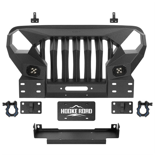 Hooke Road Front Bumper w/Mad Max Grill (18-25 Jeep Wrangler JL)