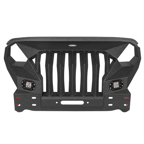Load image into Gallery viewer, HookeRoad Front Bumper w/Grille Guard &amp;  Winch plate for 2007-2018 Jeep Wrangler JK b2038s 14
