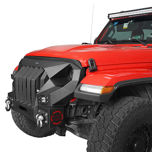 Load image into Gallery viewer, HookeRoad Jeep JL Mad Max Front Bumper &amp; Rear Bumper for 2018-2023 Jeep Wrangler JL HookeRoad HE.3003+3021 5

