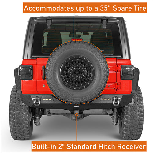 Load image into Gallery viewer, HookeRoad Jeep JL Mad Max Front Bumper &amp; Rear Bumper for 2018-2023 Jeep Wrangler JL HookeRoad HE.3020+3003 10
