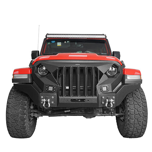 Load image into Gallery viewer, HookeRoad Jeep JL Mad Max Front Bumper &amp; Rear Bumper for 2018-2023 Jeep Wrangler JL HookeRoad HE.3020+3003 4
