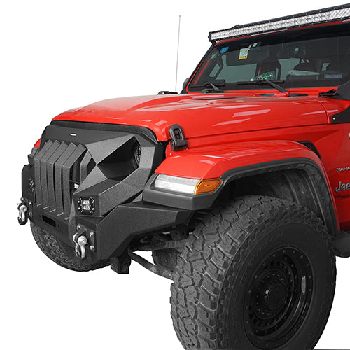 Load image into Gallery viewer, HookeRoad Jeep JL Mad Max Front Bumper &amp; Rear Bumper for 2018-2023 Jeep Wrangler JL HookeRoad HE.3020+3003 6
