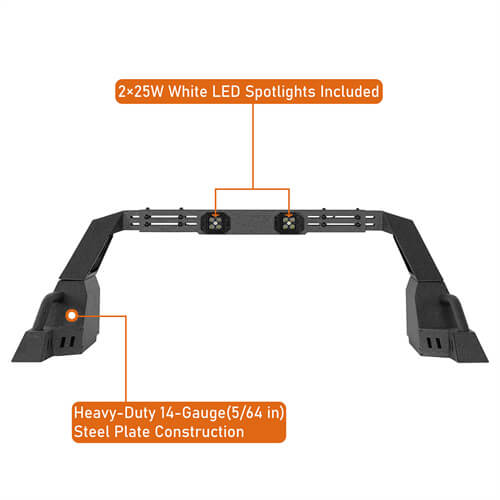 Mid Size Pickup Trucks Roll Bar Adjustable Truck Bed Roll Bar 4x4 Truck Parts - Hooke Road b9911s 10