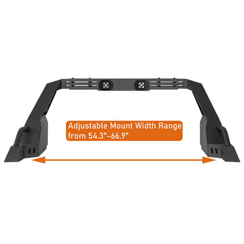 Mid Size Pickup Trucks Roll Bar Adjustable Truck Bed Roll Bar 4x4 Truck Parts - Hooke Road b9911s 11