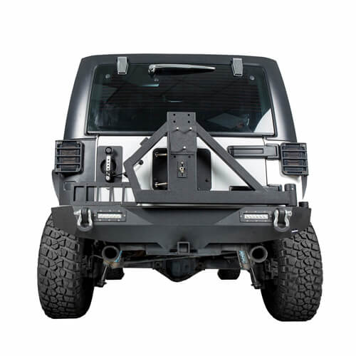 HookeRoad Jeep JK Front Bumper & Rear Bumper Combo for 2007-2018 Jeep Wrangler JK b20283018s 8