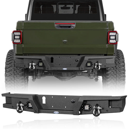 HookeRoad Jeep JT Mid Width Front Bumper & Rear Bumper for 2020-2024 Jeep Gladiator b30187003s 12