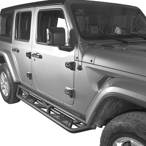 Load image into Gallery viewer, HookeRoad Jeep JL Mid Width Front Bumper &amp; Running Boards for 2018-2023 Jeep Wrangler JL HookeRoad HE.3006+3018 6

