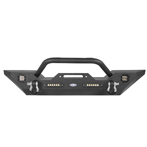 Load image into Gallery viewer, HookeRoad Jeep JL Mid Width Front Bumper &amp; Running Boards for 2018-2023 Jeep Wrangler JL HookeRoad HE.3006+3018 9
