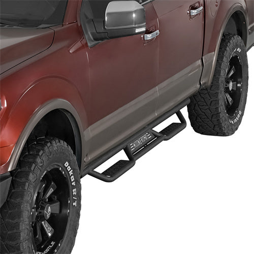 Load image into Gallery viewer, Side Steps for 15-24 Ford F-150 SuperCrew &amp; 17-24 F-250 F-350 Crew Cab Hooke Road b8287 2
