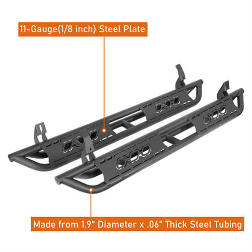 2010-2024 Toyota 4Runner Side Steps Wheel To Wheel Running Boards - Hooke Road b9800s 13
