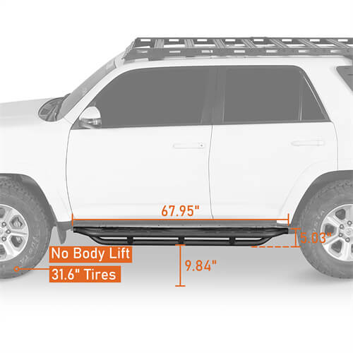 Load image into Gallery viewer, 2010-2024 Toyota 4Runner Side Steps Wheel To Wheel Running Boards - Hooke Road b9800s 14
