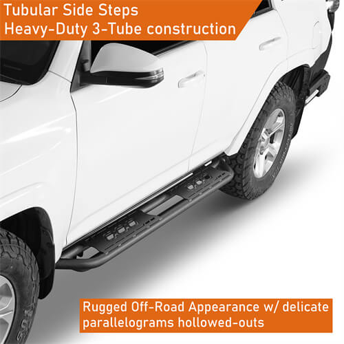 2010-2024 Toyota 4Runner Side Steps Wheel To Wheel Running Boards - Hooke Road b9800s 9