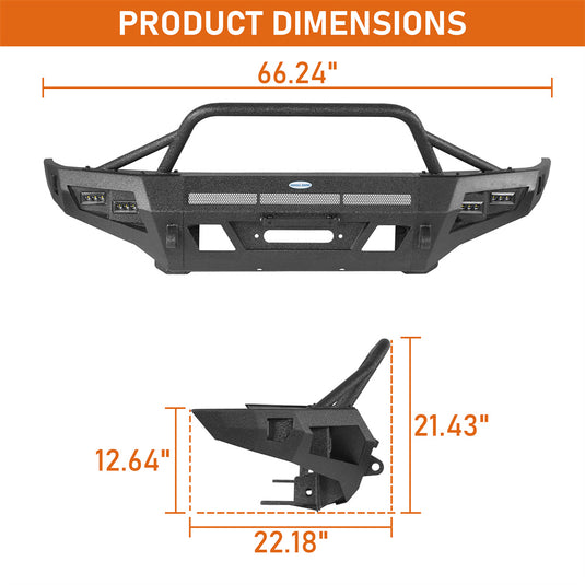 1996-2002 Toyota 4Runner Off-road Front Bumper with Winch Plate Hooke Road b9759s 7