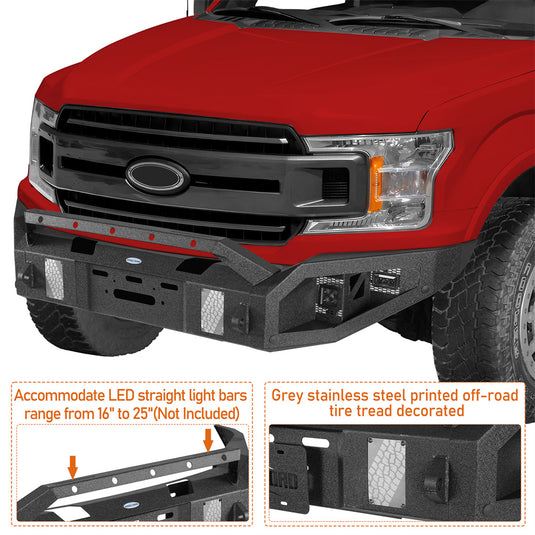 Hooke Road Off-road Front Bumper for 2018-2020 Ford F-150 b8265 7