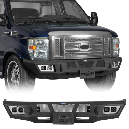 2008-2026 Ford E-350 Front Bumper w/ Winch Plate Hooke Road b8700 1
