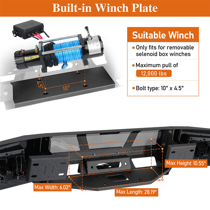 Load image into Gallery viewer, 2008-2026 Ford E-350 Front Bumper w/ Winch Plate Hooke Road b8700 6
