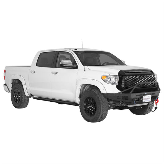 Full-width Front Bumper w/ Skid Plate 2014-2021 Toyota Tundra Hooke Road b5014s 3