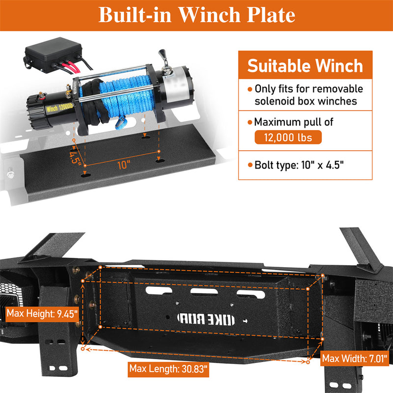 Load image into Gallery viewer, Off-road Front Bumper with Winch Plate for 2000-2006 Toyota Tundra Hooke Road b5255 5
