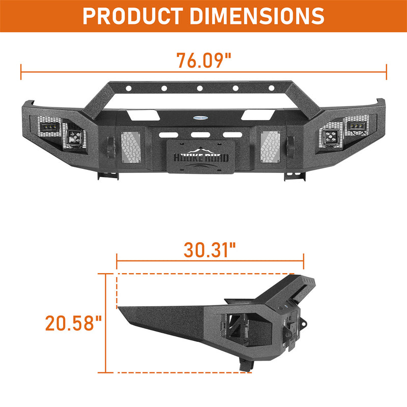 Load image into Gallery viewer, Off-road Front Bumper with Winch Plate for 2000-2006 Toyota Tundra Hooke Road b5255 6
