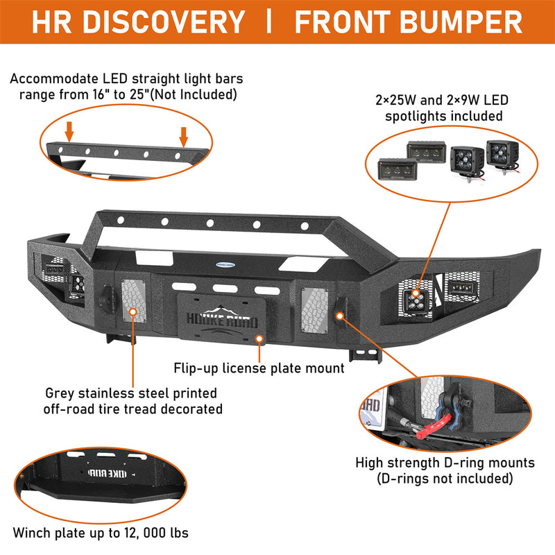 Load image into Gallery viewer, Off-road Front Bumper with Winch Plate for 2000-2006 Toyota Tundra Hooke Road b5255 8
